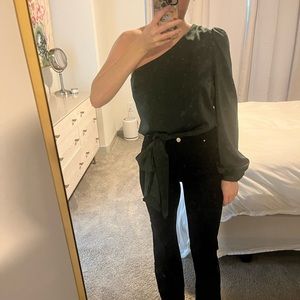 Winter green one shoulder Lovers & friends blouse